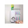 5li Diş Fırçalık Macun Sıkıcı Seti Duvara Monte Beyaz Hijyenik Pratik Organizer