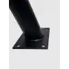 35 cm Siyah Metal Dış Mekan Sokak Armatürü Montaj Konsolu 4 cm Boru 10x6 cm Tabanlı
