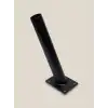 35 cm Siyah Metal Dış Mekan Sokak Armatürü Montaj Konsolu 4 cm Boru 10x6 cm Tabanlı