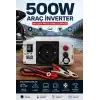 500W 12V DC 220V AC İnverter USB Çıkışlı Fanlı Akü Güç Dönüştürücü Araç Kullanımı