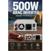 500W 12V Akü İnverteri 220V AC Çıkışlı USB Portlu Fanlı Güç Dönüştürücü Araç Karavan Kullanımı