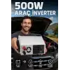 Araç ve Karavan İçin 500W 12V DC 220V AC USB Çıkışlı Fanlı İnverter Akü Güç Dönüştürücü