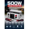 Araç ve Karavan İçin 500W 12V DC 220V AC USB Çıkışlı Fanlı İnverter Akü Güç Dönüştürücü