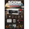 Araç ve Karavan İçin 500W 12V DC 220V AC USB Çıkışlı Fanlı İnverter Akü Güç Dönüştürücü