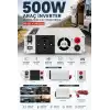 500W Fanlı Akü İnverteri 12V DC Giriş 220V AC Çıkış USB Portlu Taşınabilir Araç Kullanımı