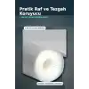 3 Metre Kalın Dokulu Şeffaf Raf Örtüsü ve Su Tutucu Tezgah Koruma Matı