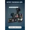 1080P Full HD 3 Kameralı Araç İçi Kayıt Kamerası Seti Wi-Fi ve Park Modu Özellikli