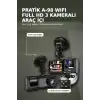 1080P Full HD 3 Kameralı Wi-Fi Araç İçi Kayıt Cihazı ve Park Modlu Güvenlik Kamerası Seti