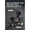 1080P Full HD 3 Kameralı Wi-Fi Araç İçi Yol Kayıt Kamerası Seti 170 Derece Park Modlu