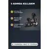 1080P Full HD 3 Kameralı Wi-Fi Araç İçi Yol Kayıt Kamerası Seti 170 Derece Park Modlu