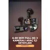 1080P Full HD 3 Kameralı Wi-Fi Destekli Araç İçi Yol Kayıt Kamerası 170 Derece Geniş Açı
