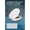Sünger Dolgulu Standart Boy Klozet Kapağı - 1 Adet Yumuşak Puf Banyo Aksesuarı BX-313453