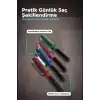 Renkli Plastik Saç Fırçası 23 cm - Ergonomik Saplı 1 Adet Günlük Kullanım BX-313447