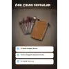 13 Parça Eflatun Kadife Torbalı Makyaj Fırça Seti Bx40 Seyahat Çantası Hediyelik BX-313446