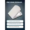 Sessiz Amortisörlü 44x35 cm Beyaz Kare Klozet Kapağı - Yavaş Kapanan Mekanizma BX-313437