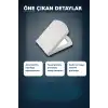 Sessiz Amortisörlü 44x35 cm Beyaz Kare Klozet Kapağı - Yavaş Kapanan Mekanizma BX-313437