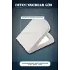 Sessiz Amortisörlü 44x35 cm Beyaz Kare Klozet Kapağı - Yavaş Kapanan Mekanizma BX-313437