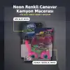 JMV39 Neon Renkli 1:64 Ölçek Canavar Kamyon Monster Trucks Smashers Araç
