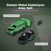 Mercedes Lisanslı 1:64 Ölçekli 19 cm AMG Deluxe Die-Cast Römorklu Araç Seti - 1 Adet Rastgele Model