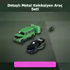 Mercedes Lisanslı 1:64 Ölçekli 19 cm AMG Deluxe Die-Cast Römorklu Araç Seti - 1 Adet Rastgele Model