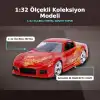 1:32 Ölçekli 13.5 cm Die-Cast Metal Hızlı Öfkeli Lisanslı Model Araba Açılır Kapılı