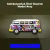 1/64 Ölçekli Volkswagen T1 Minibüs Diecast Model Araba - Koleksiyonluk Mizu Design