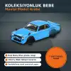 1/64 Ölçekli Baby Blue Nissan LB Works HAKOSUKA Diecast Koleksiyon Model Araba