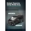 Siyah Kaplamali 1/64 Olcek Toyota Alphard 40 KUHL Model Araba - Koleksiyonluk Tekli Paket BX-313335