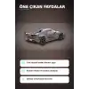 1/64 Siyah Karbon Fiber Kırmızı Detaylı Koenigsegg Agera RS Diecast Model Araba BX-313337