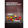 48 Parça Yapı Bloklu Tren - Çocuklar İçin Eğitici İnşa Seti, 54 mm Parça Boyu BX-313368