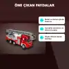 11,5 cm Die-Cast Metal Model Araç - Eco Lounge Serisi - İtfaiye, Tanker veya Kurtarıcı Seçeneği