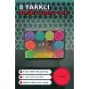 8 Adet 448 g Oyun Hamuru Seti, Neon veya Gökkuşağı Renk, 2+ Yaş Çocuk Modelleme BX-313371
