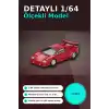 Kırmızı Metalik 1/64 Lamborghini Countach 25th Anniversary Model Araba BX-313387