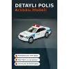 Sesli Işıklı 1:32 Ölçek Polis Arabası - AG13 Pilli Çocuk Oyuncağı, 12 cm BX-313389
