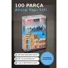 Ahşap Yapı Blokları 100 Parça 11x2,2x0,7 cm Doğal ve Boyalı Çocuk Gelişim BX-313414