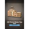 Ahşap Yapı Blokları 100 Parça 11x2,2x0,7 cm Doğal ve Boyalı Çocuk Gelişim BX-313414