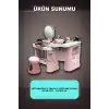 Katlanabilir 3 Parcali Guzellik Salonu Oyun Seti - Cocuklar Icin Makyaj Kuafor Manikur BX-313422