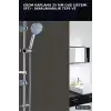 Krom Kaplama 25 mm Duş Sistemi Seti - Ayarlanabilir Tepe ve El Duşu, Sabunluk Hediyeli BX-313429