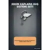 Krom Kaplama 25 mm Duş Sistemi Seti - Ayarlanabilir Tepe ve El Duşu, Sabunluk Hediyeli BX-313429
