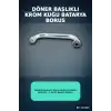 Döner Başlıklı Krom Kuğu Batarya Borusu - 1 Adet Banyo Musluk Aksesuarı BX-313430