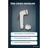 Köşeli Taharetmatik Şattaf Başlık - Beyaz Gri Plastik - Banyo Aksesuarı BX-313432