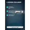 Köşeli Taharetmatik Şattaf Başlık - Beyaz Gri Plastik - Banyo Aksesuarı BX-313432