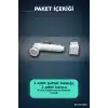 Köşeli Taharetmatik Şattaf Başlık - Beyaz Gri Plastik - Banyo Aksesuarı BX-313432