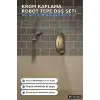 Krom Kaplama 5+1 Fonksiyon Robot Tepe Duş Seti - 2 Başlıklı Banyo Takımı BX-313428
