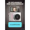 2K 1.47 İps Ekranlı 180 Derece Katlanabilir Mini Vlog Kamerası - Anahtarlık Boy BX-313483