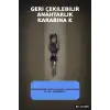 Geri Çekilebilir Çelik Halatlı Anahtarlık 68 cm - Karabina Kancalı Kemer Aksesuarı BX-313499