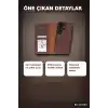 Manyetik Kart Yuvalı Deri Cüzdan Kılıf, Samsung Galaxy S26 Ultra İçin, RFID Korumalı BX-313504