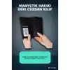 Manyetik Hakiki Deri Cüzdan Kılıf Samsung Galaxy S26 Ultra Uyumlu Kart Yuvalı 1 Adet BX-313512