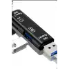 Tip-C Micro Usb Girişli 5li Çok Fonksiyonlu Sd Kart Okuyucu Otg Dönüştürücü BX-313518