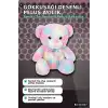 Yumuşak Peluş Oyuncak Gökkuşağı Desenli Ayıcık 45 cm Sevimli Hediye İçin Tekli BX-313537